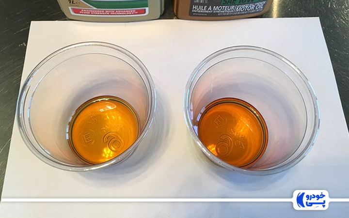 رنگ روغن موتور اصل و فیک که باهم تفاوت دارد